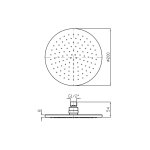 Zucchetti Deszczownica okrągła Ø 200 mm Brushed Nickiel Z94265.C3