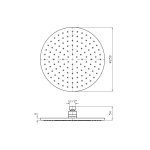 Zucchetti Deszczownica okrągła Ø 250 mm Brushed Nickiel Z94312.C3