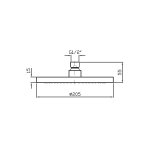 Zucchetti Deszczownica okrągła Ø 205 mm Chrom Z94279
