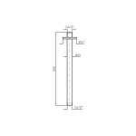 Zucchetti Ramię natryskowe sufitowe Brushed Nickiel Z93024.C3