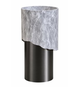 Galatea Design Lithos – umywalka wolnostojąca przyścienna 45 cm Stone / Gunmetal GDSS01GM