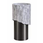 Galatea Design Lithos – umywalka wolnostojąca przyścienna 45 cm Stone / Gunmetal GDSS01GM