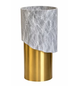 Galatea Design Lithos umywalka wolnostojąca przyścienna 45 cm Stone / Brushed Gold GDSS01BRG