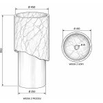 Galatea Design Lithos umywalka wolnostojąca przyścienna 45 cm Stone / Gunmetal GDSS01GM