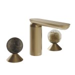 Gessi Perle Bateria umywalkowa 3-otworowa bez korka warm bronze brushed pvd/emperador dark marble/murano battuto 74145.726
