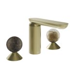 Gessi Perle Bateria umywalkowa 3-otworowa bez korka brass brushed pvd/emperador dark marble/murano battuto 74145.727