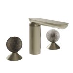 Gessi Perle Bateria umywalkowa 3-otworowa bez korka finox brushed nickel/emperador dark marble/murano pulegoso 74165.149