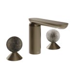 Gessi Perle Bateria umywalkowa 3-otworowa bez korka coffee bronze brushed pvd/emperador dark marble/murano pulegoso 74165.761