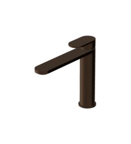 Zucchetti Octo X Bateria umywalkowa jednootworowa z wydłużoną wylewką bez korka Brushed Chocolate PVD ZOX566.XP21