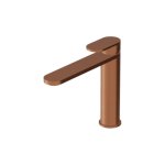 Zucchetti Octo X Bateria umywalkowa jednootworowa z wydłużoną wylewką bez korka Brushed Copper PVD ZOX566.XP91