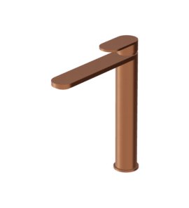Zucchetti Octo X Bateria umywalkowa jednootworowa wysoka bez korka Brushed Copper PVD ZOX568.XP91