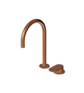 Zucchetti Octo X Bateria umywalkowa 2-otworowa bez korka Brushed Copper PVD ZOX575.XP91