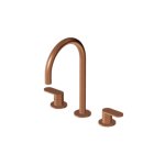 Zucchetti Octo X Bateria umywalkowa 3-otworowa wysoka bez korka Brushed Copper PVD ZOX5516.XP91