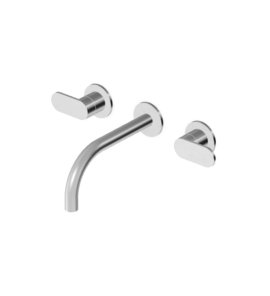 Zucchetti Octo X Bateria umywalkowa 3-otworowa podtynkowa 175 mm - element zewnętrzny Brushed stainless Steel ZOX5760.X