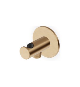 Zucchetti Uchwyt ścienny na słuchawkę z przyłączem Brushed British Gold PVD Z93916.P31