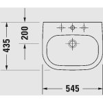  Duravit D-Code Umywalka wpuszczana w blat 54,5x43,5 biała 0337540000 W MAGAZYNIE!! NIEWIELKA WADA