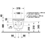   Duravit SensoWash Starck f Pro Miska myjąca bezrantowa wisząca 57,5x37,8 z deską wolnoopadającą biała 650002012004300 W MAGAZYNIE!!