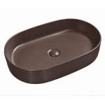  Galatea Design Bujur Umywalka 60x38 z korkiem klik-klak brown matt/brązowy mat GD78330DTBM 