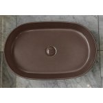  Galatea Design Bujur Umywalka 60x38 z korkiem klik-klak brown matt/brązowy mat GD78330DTBM 