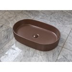  Galatea Design Bujur Umywalka 60x38 z korkiem klik-klak brown matt/brązowy mat GD78330DTBM 