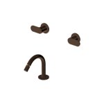 Zucchetti Octo X Bateria bidetowa podtynkowa z wylewką stojącą bez korka Brushed Chocolate PVD ZOX5737.XP21