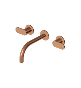 Zucchetti Octo X Bateria umywalkowa 3-otworowa podtynkowa 175 mm - element zewnętrzny Brushed Copper PVD ZOX5760.XP91