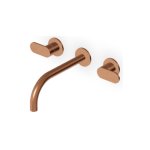 Zucchetti Octo X Bateria umywalkowa 3-otworowa podtynkowa 205 mm - element zewnętrzny Brushed Copper PVD ZOX5764.XP91