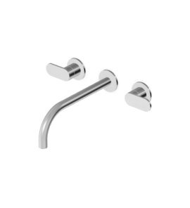 Zucchetti Octo X Bateria umywalkowa 3-otworowa podtynkowa 230 mm - element zewnętrzny Brushed stainless Steel ZOX5761.X