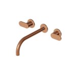 Zucchetti Octo X Bateria umywalkowa 3-otworowa podtynkowa 230 mm - element zewnętrzny Brushed Copper PVD ZOX5761.XP91