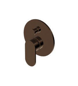 Zucchetti Octo X Bateria wannowo-natryskowa podtynkowa - element zewnętrzny Brushed Chocolate PVD ZOX775.XP21