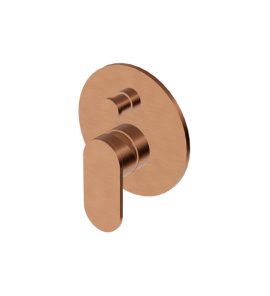 Zucchetti Octo X Bateria wannowo-natryskowa podtynkowa - element zewnętrzny Brushed Copper PVD ZOX775.XP91