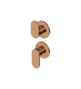 Zucchetti Octo X Bateria wannowo-natryskowa podtynkowa 2-drożna - element zewnętrzny Brushed Copper PVD ZOX778.XP91