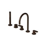 Zucchetti Octo X Bateria wannowa 5-otworowa z wyciąganą słuchawką Brushed Chocolate PVD ZOX5511.XP21