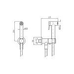 Zucchetti Octo X Bidetka - element zewnętrzny Brushed Copper PVD Z94005.XP91