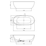 Aqualine Douro Wanna wolnostojąca 180x82 biały E1880