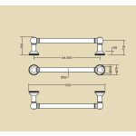 Margaroli Capitelli Grzejnik elektryczny 55,5x13,5 chrom 9-621