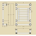 Margaroli Capitelli Grzejnik elektryczny 84,5x62,5 chrom 9-184