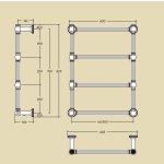 Margaroli Capitelli Grzejnik elektryczny 82,9x60 chrom 9-512/R