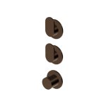 Zucchetti Octo X Bateria termostatyczna natryskowa podtynkowa 3-otworowa - element zewnętrzny Brushed Chocolate PVD ZOX802.XP21