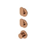 Zucchetti Octo X Bateria termostatyczna natryskowa podtynkowa 3-otworowa - element zewnętrzny Brushed Copper PVD ZOX802.XP91