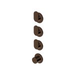 Zucchetti Octo X Bateria termostatyczna natryskowa podtynkowa 4-otworowa - element zewnętrzny Brushed Chocolate PVD ZOX803.XP21