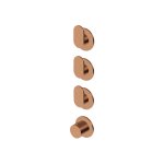 Zucchetti Octo X Bateria termostatyczna natryskowa podtynkowa 4-otworowa - element zewnętrzny Brushed Copper PVD ZOX803.XP91
