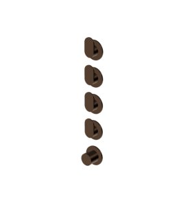 Zucchetti Octo X Bateria termostatyczna natryskowa podtynkowa 5-otworowa - element zewnętrzny Brushed Chocolate PVD ZOX804.XP21