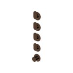 Zucchetti Octo X Bateria termostatyczna natryskowa podtynkowa 5-otworowa - element zewnętrzny Brushed Chocolate PVD ZOX804.XP21