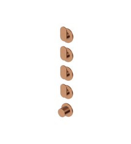 Zucchetti Octo X Bateria termostatyczna natryskowa podtynkowa 5-otworowa - element zewnętrzny Brushed Copper PVD ZOX804.XP91