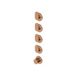 Zucchetti Octo X Bateria termostatyczna natryskowa podtynkowa 5-otworowa - element zewnętrzny Brushed Copper PVD ZOX804.XP91