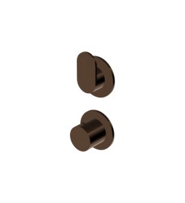 Zucchetti Octo X Bateria termostatyczna natryskowa podtynkowa 2-otworowa 2-drożna - element zewnętrzny Brushed Chocolate PVD ZOX806.XP21