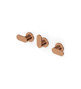 Zucchetti Octo X Bateria wannowo-natryskowa podtynkowa 2-drożna - element zewnętrzny Brushed Copper PVD ZOX5695.XP91