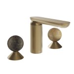 Gessi Perle Bateria umywalkowa 3-otworowa bez korka warm bronze brushed pvd/emperador dark marble/onyx cola 74135.726