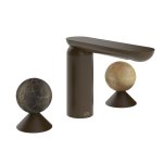 Gessi Perle Bateria umywalkowa 3-otworowa bez korka dark bronze/emperador dark marble/onyx cola 74135.845